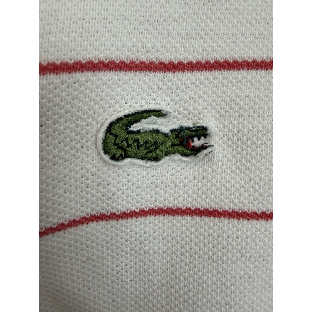 Chemise Lacoste Polo Shirt Vintage Small? Stripe Tennis Preppy 90s #ST13-2 - Picture 3 of 9